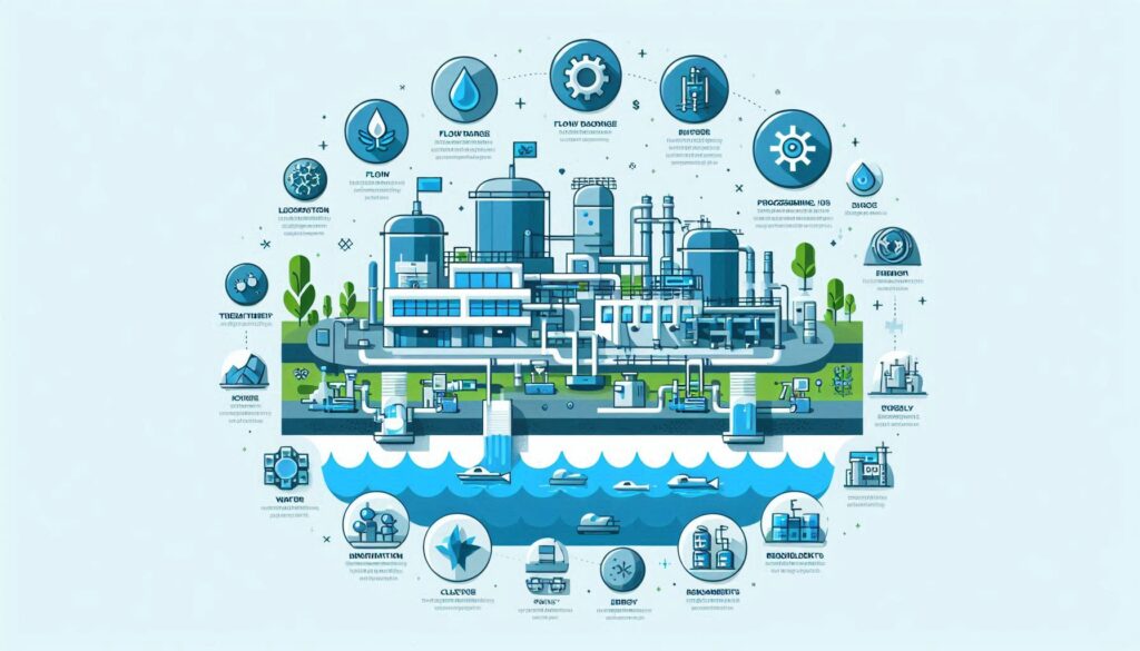 Infographic showing the 24 critical factors in water treatment process selection, highlighting efficiency, energy use, environmental impact, and adaptability.Infographic showing the 24 critical factors in water treatment process selection, highlighting efficiency, energy use, environmental impact, and adaptability.