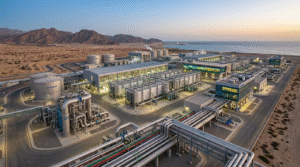 Advanced industrial water treatment and desalination facility in the Gulf region using RO systems and water recycling technology