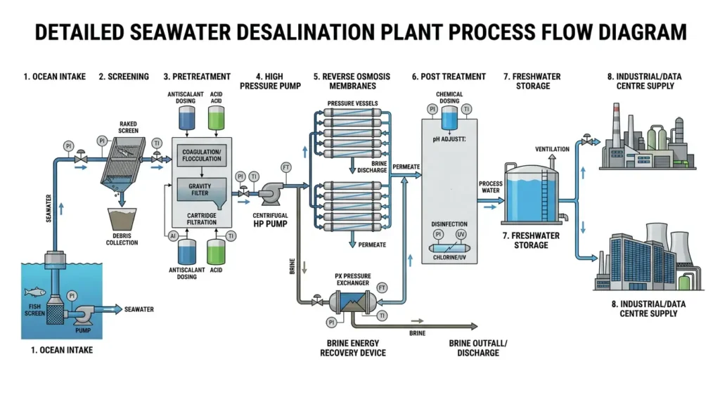 Desilination plant diagram